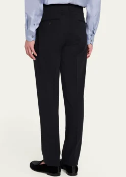Giorgio ArmaniMen's Flat-Front Creased Trousers