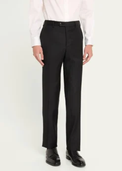Giorgio ArmaniMen's Flat-Front Wool Trousers