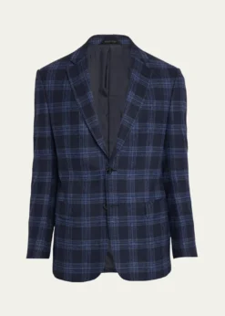 Giorgio ArmaniMen's Glen Plaid Single-Breasted Sport Coat