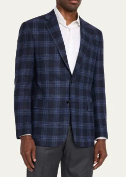 Giorgio ArmaniMen's Glen Plaid Single-Breasted Sport Coat