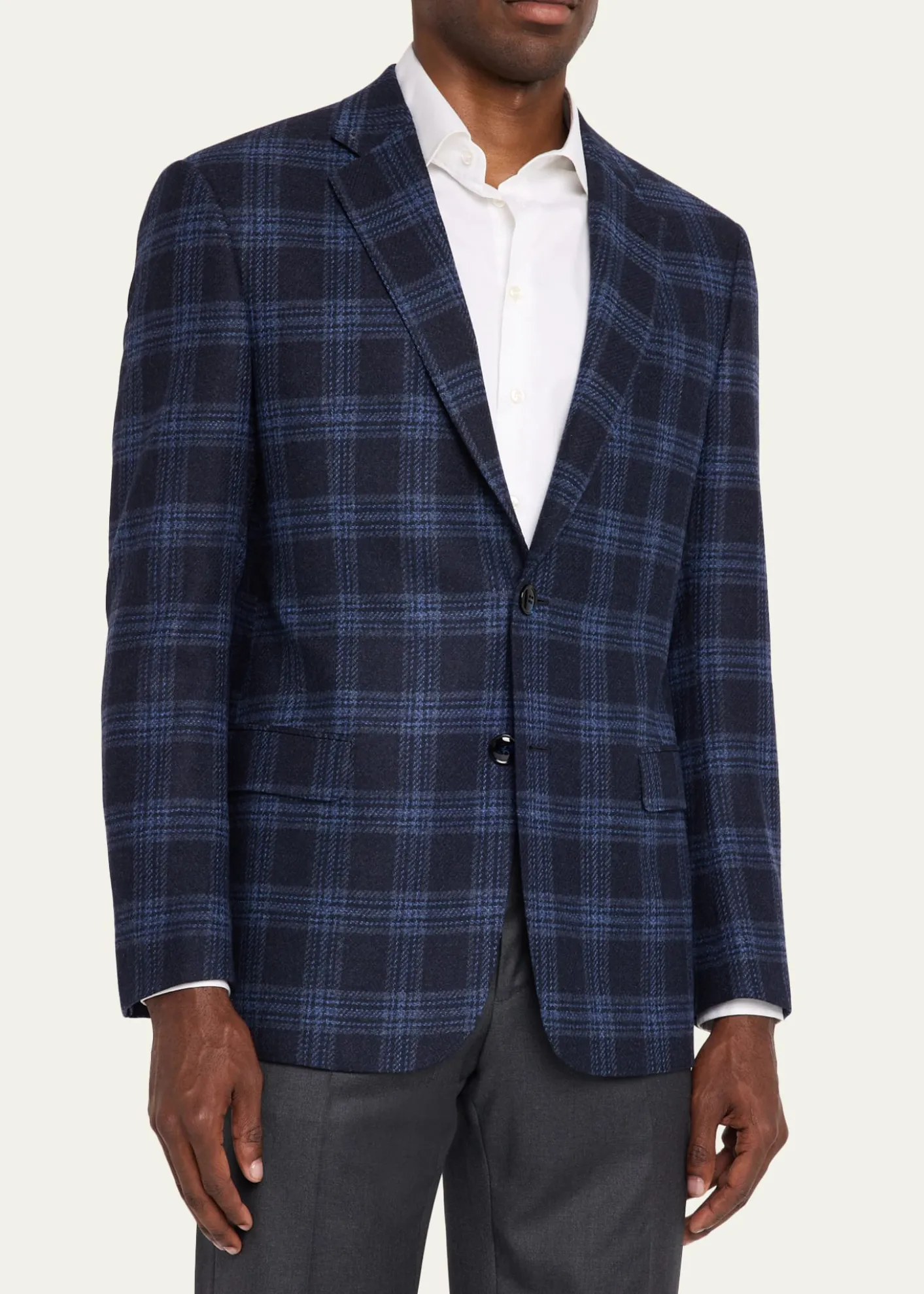 Giorgio ArmaniMen's Glen Plaid Single-Breasted Sport Coat