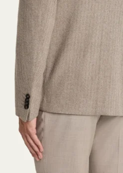 Giorgio ArmaniMen's Herringbone Cashmere and Wool Sport Coat