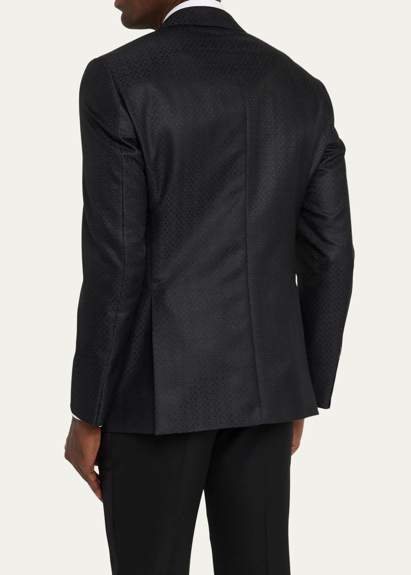 Giorgio ArmaniMen's Honeycomb Satin Peak Lapel Dinner Jacket
