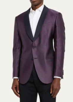 Giorgio ArmaniMen's Jacquard Shawl Blazer
