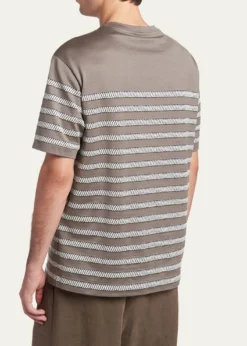 Giorgio ArmaniMen's Jersey Stripe Crewneck T-Shirt