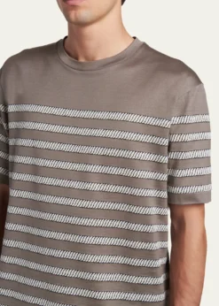 Giorgio ArmaniMen's Jersey Stripe Crewneck T-Shirt
