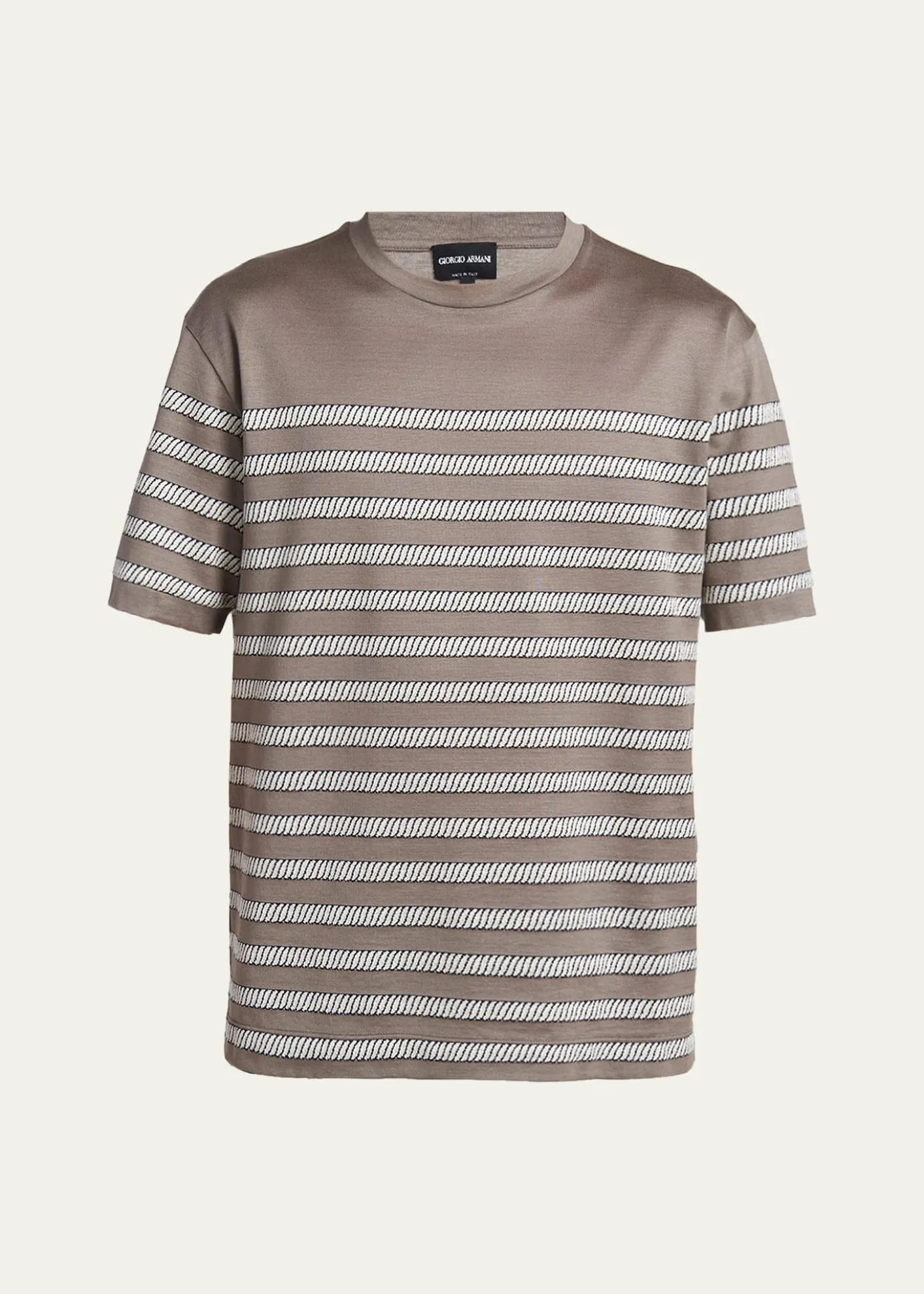 Giorgio ArmaniMen's Jersey Stripe Crewneck T-Shirt