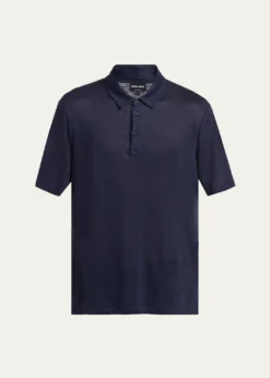 Giorgio ArmaniMen's Linen Classic-Fit Polo Shirt