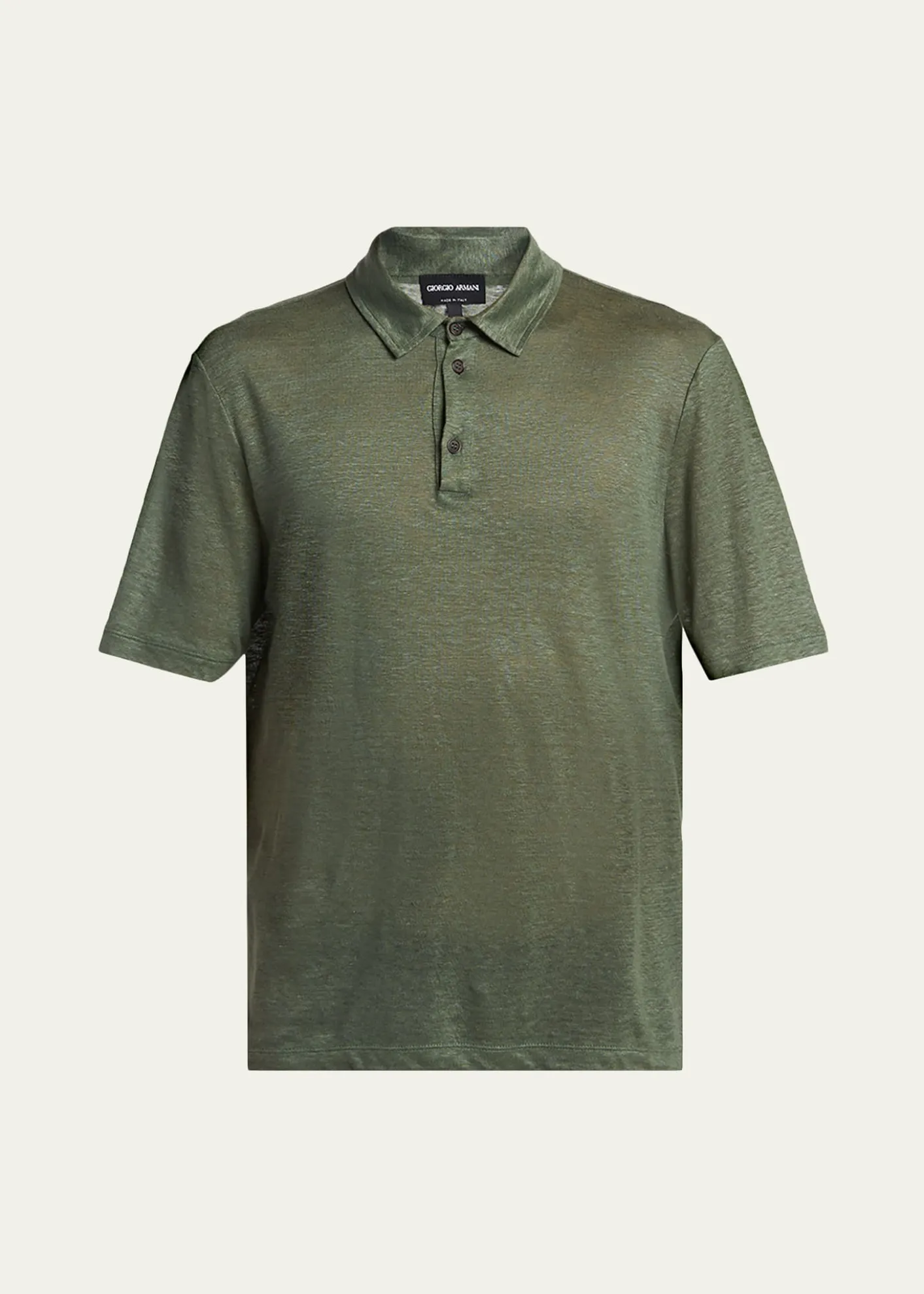 Giorgio ArmaniMen's Linen Classic-Fit Polo Shirt
