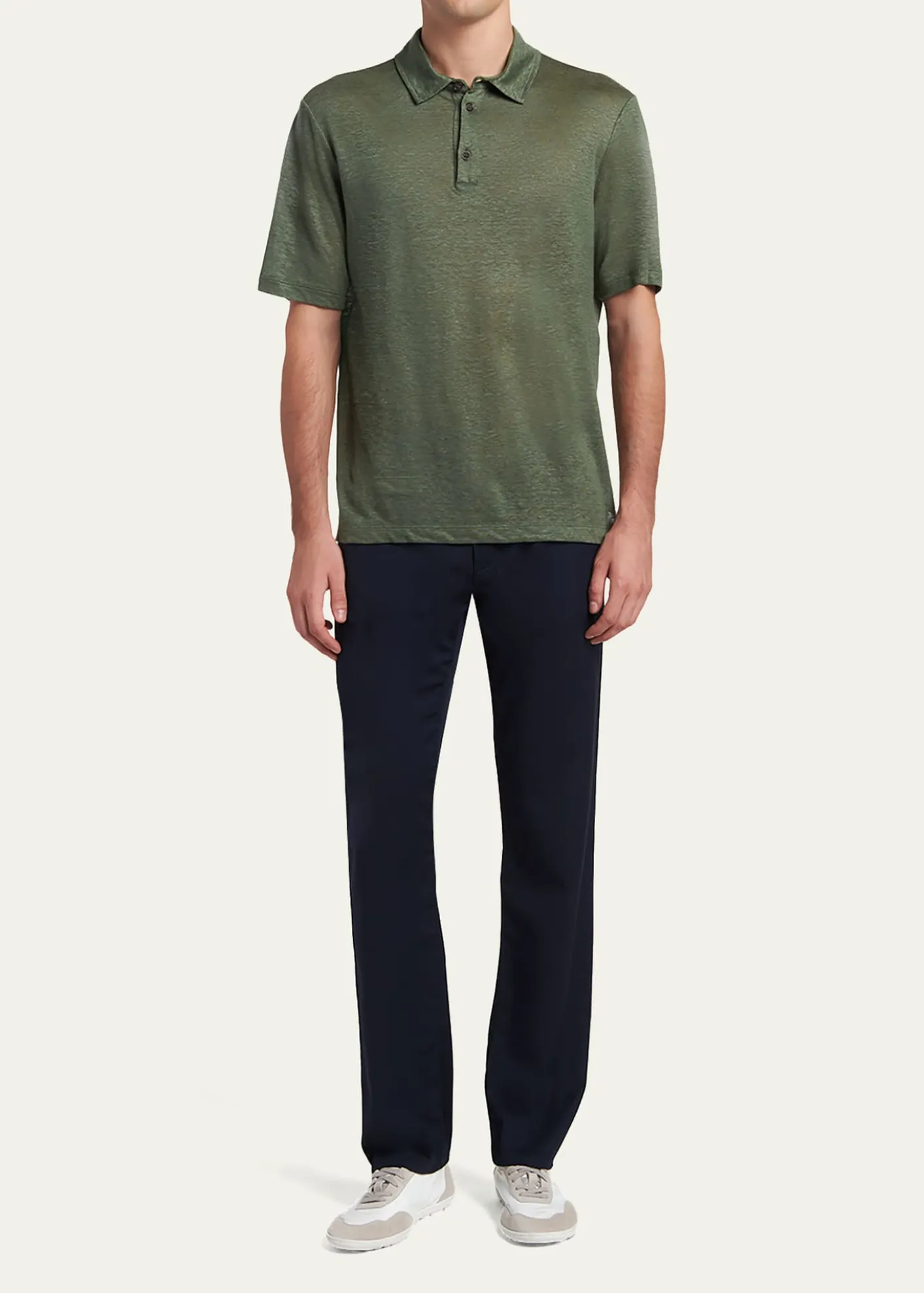 Giorgio ArmaniMen's Linen Classic-Fit Polo Shirt