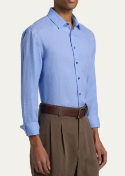 Giorgio ArmaniMen's Linen Classic-Fit Sport Shirt