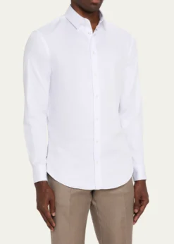 Giorgio ArmaniMen's Logan Piece-Dyed Cotton Sport Shirt