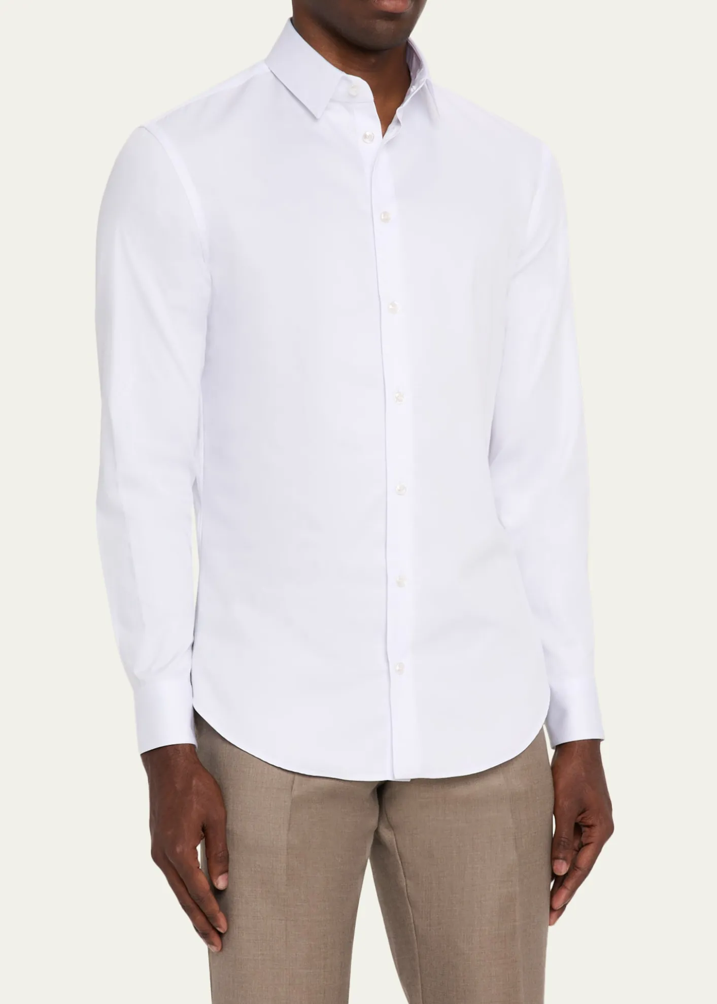 Giorgio ArmaniMen's Logan Piece-Dyed Cotton Sport Shirt