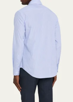 Giorgio ArmaniMen's Majesty Cotton Vertical Stripe Dress Shirt