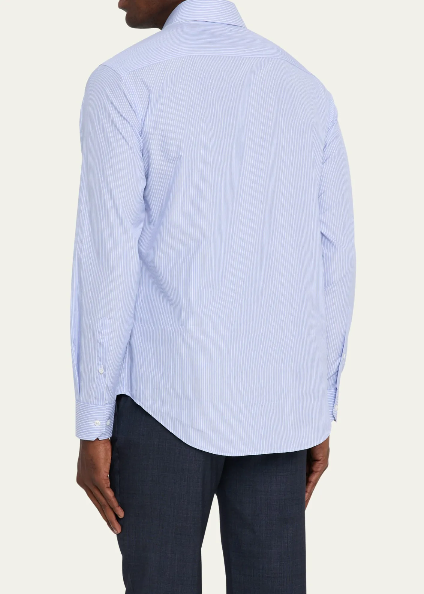 Giorgio ArmaniMen's Majesty Cotton Vertical Stripe Dress Shirt