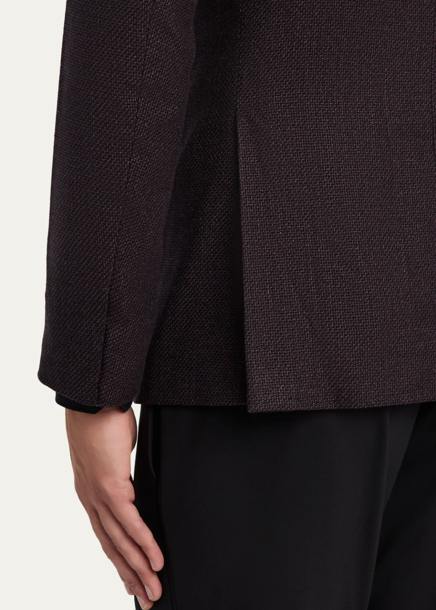 Giorgio ArmaniMen's Micro Grid Textured Blend Sport Coat