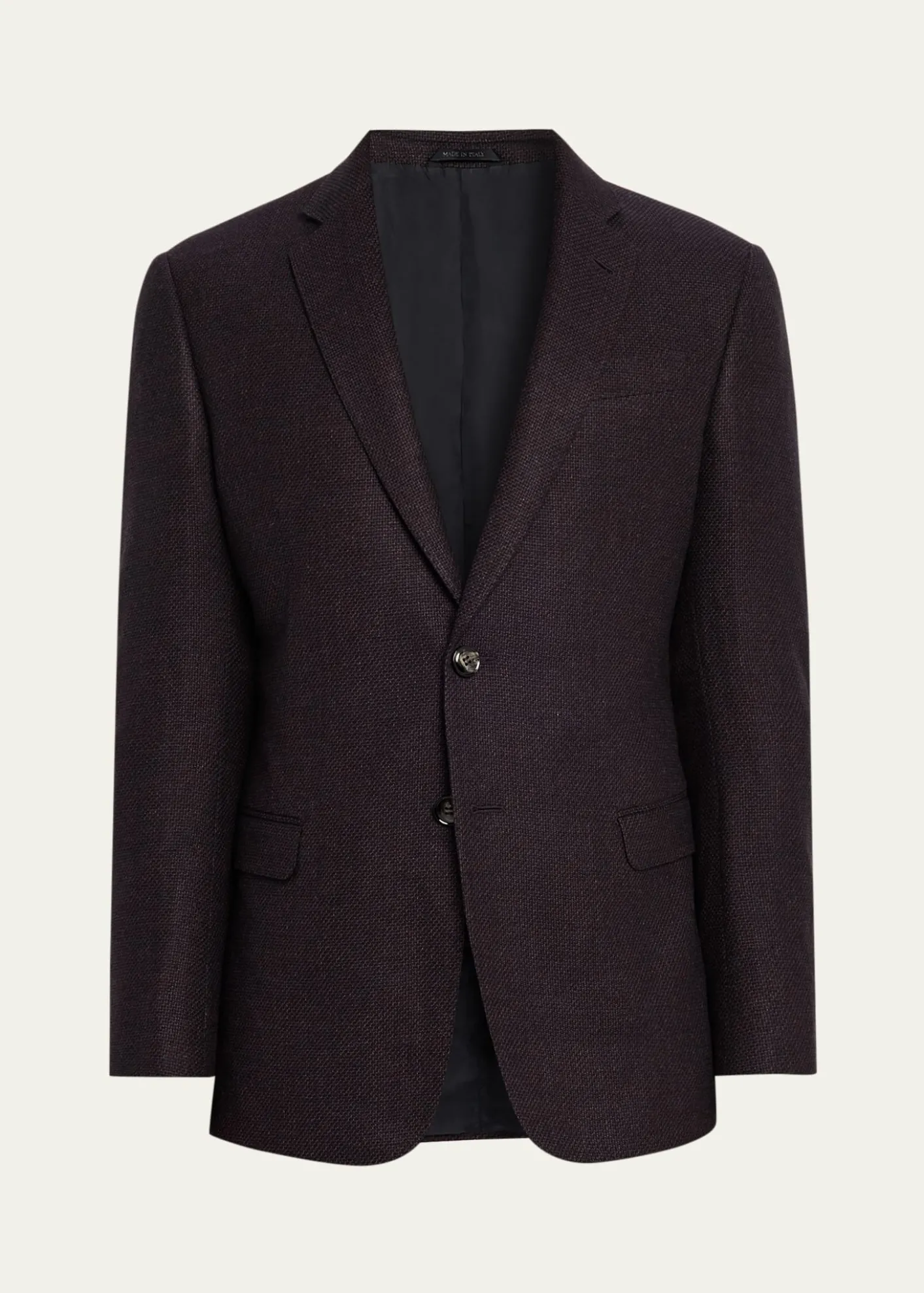 Giorgio ArmaniMen's Micro Grid Textured Blend Sport Coat