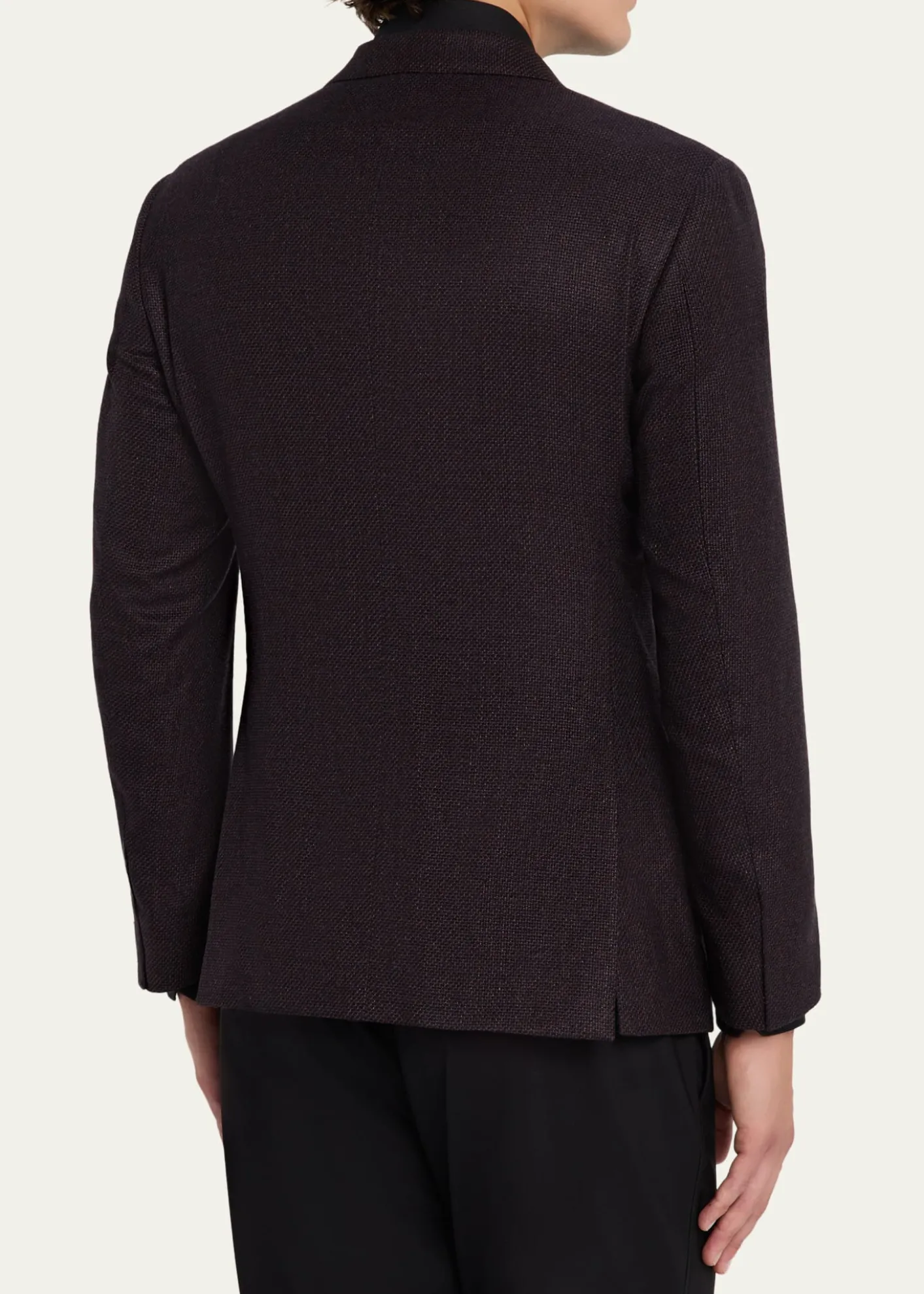 Giorgio ArmaniMen's Micro Grid Textured Blend Sport Coat
