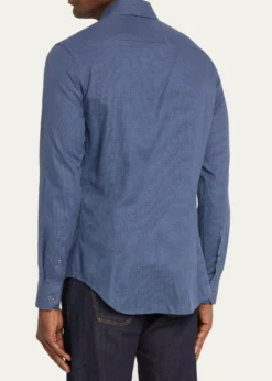 Giorgio ArmaniMen's Micro-Houndstooth Sport Shirt