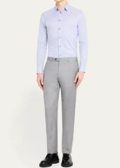 Giorgio ArmaniMen's Micro-Plaid Cotton Dress Shirt