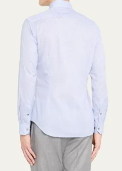 Giorgio ArmaniMen's Micro-Plaid Cotton Dress Shirt