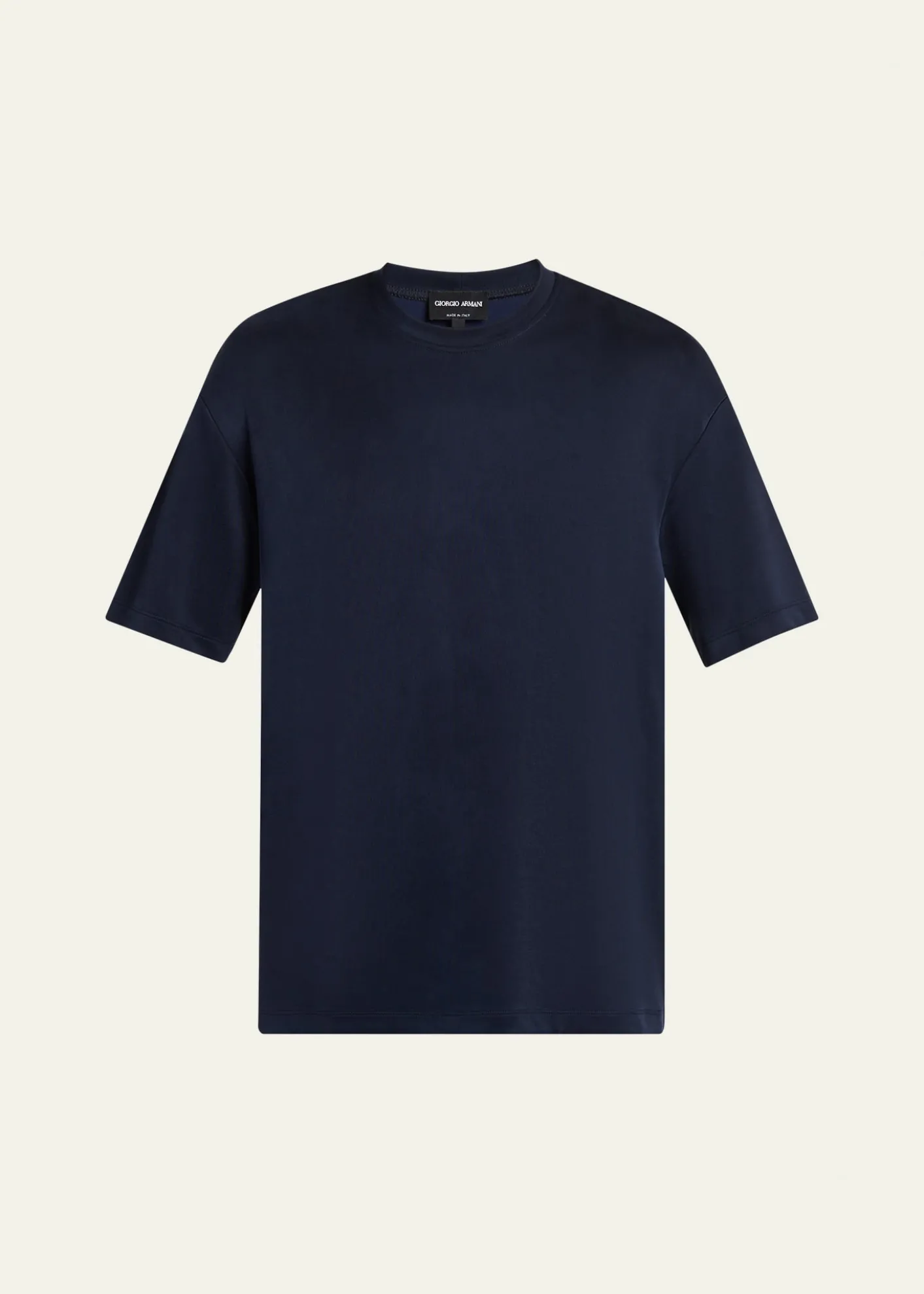 Giorgio ArmaniMen's Nylon and Cupro Crewneck T-Shirt