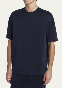 Giorgio ArmaniMen's Nylon and Cupro Crewneck T-Shirt