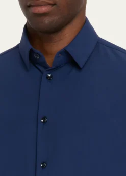 Giorgio ArmaniMen's Nylon-Stretch Slim Sport Shirt