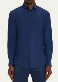 Giorgio ArmaniMen's Nylon-Stretch Slim Sport Shirt