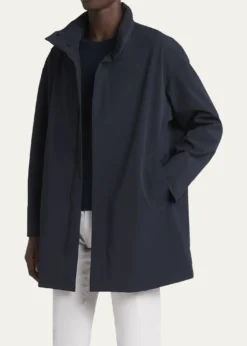 Giorgio ArmaniMen's Nylon Stretch Caban Coat