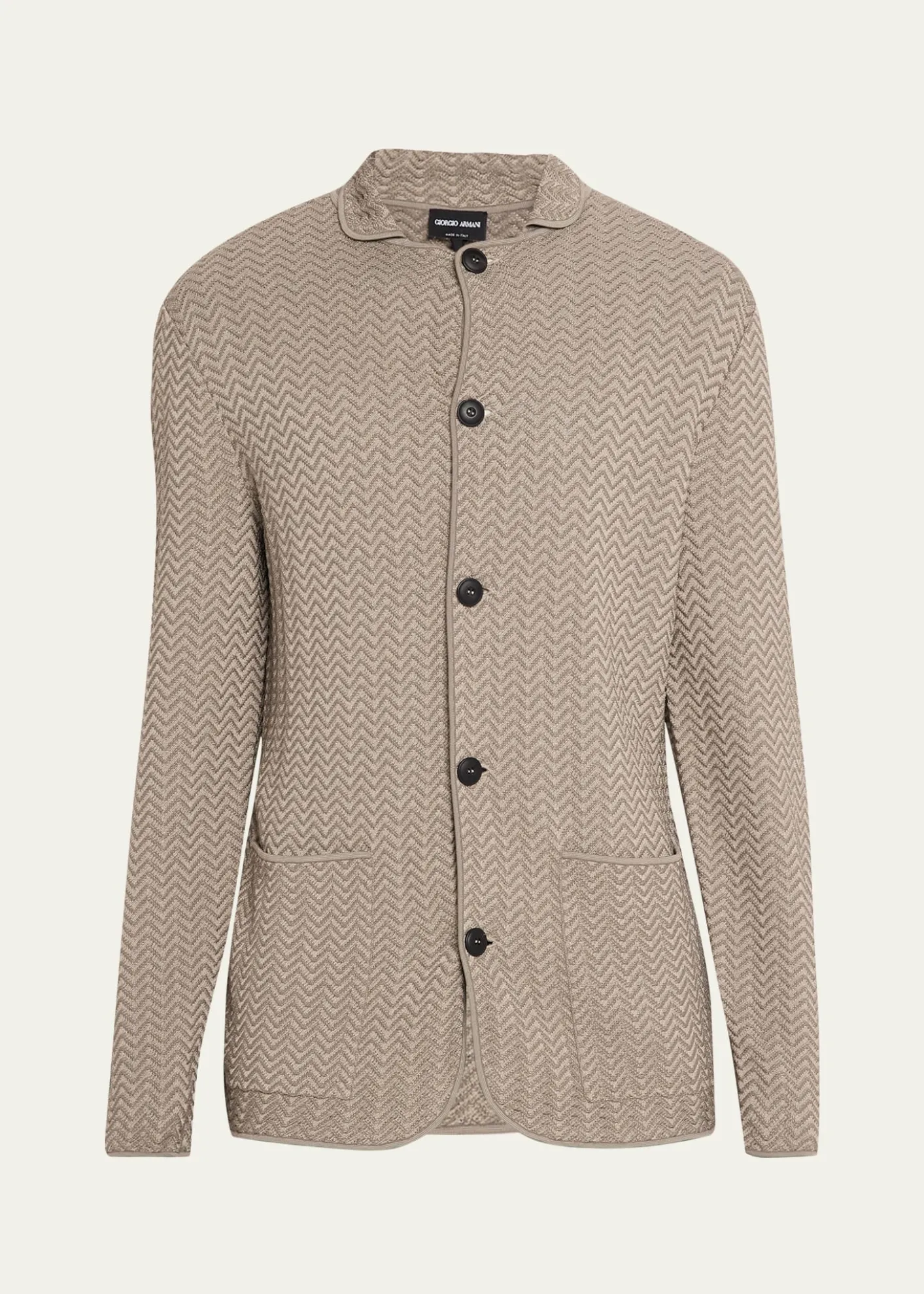 Giorgio ArmaniMen's Ottoman Chevron Single-Breasted Jacket