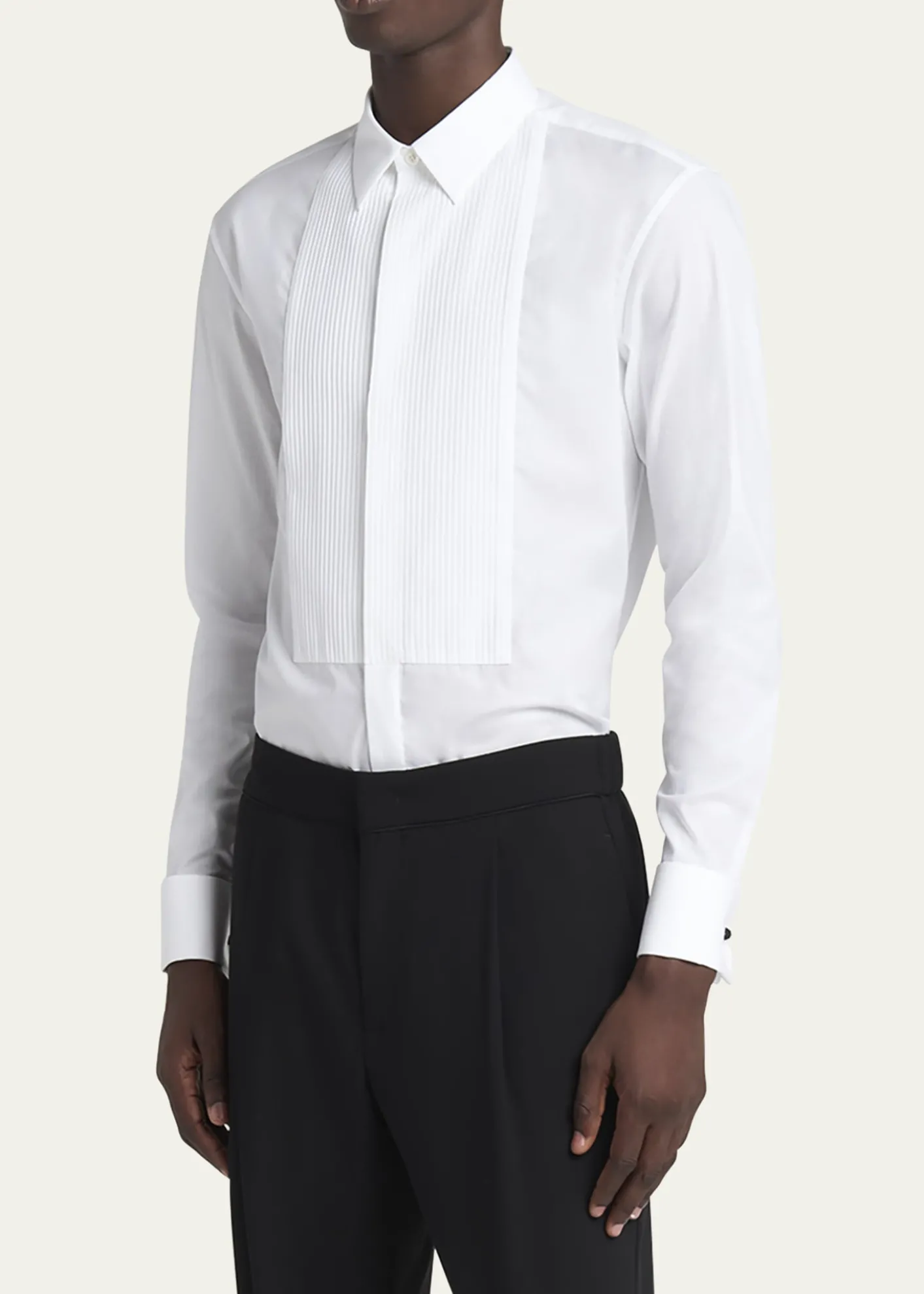 Giorgio ArmaniMen's Pleated Bib Tuxedo Shirt