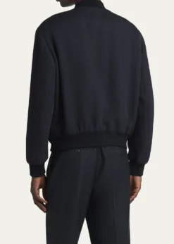 Giorgio ArmaniMen's Raised Chevron Bomber Jacket
