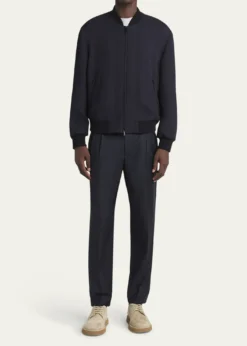 Giorgio ArmaniMen's Raised Chevron Bomber Jacket