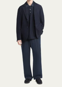 Giorgio ArmaniMen's Seersucker Patch-Pocket Blazer