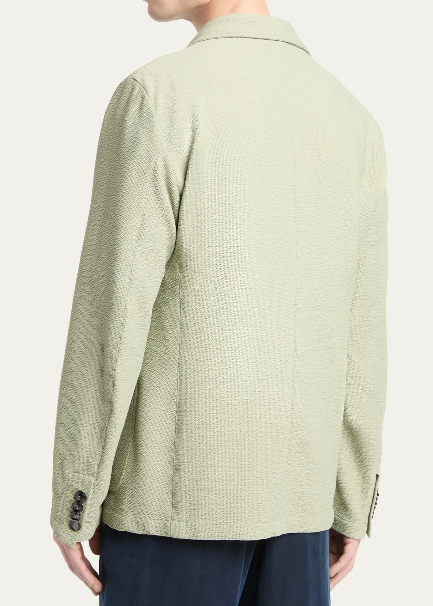 Giorgio ArmaniMen's Seersucker Patch-Pocket Blazer