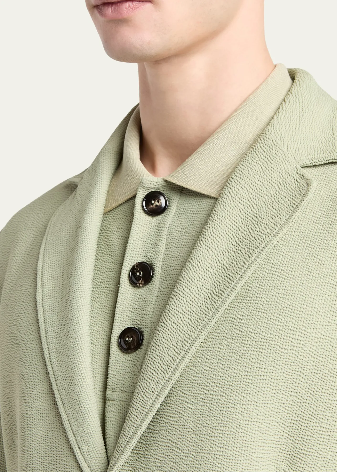 Giorgio ArmaniMen's Seersucker Patch-Pocket Blazer