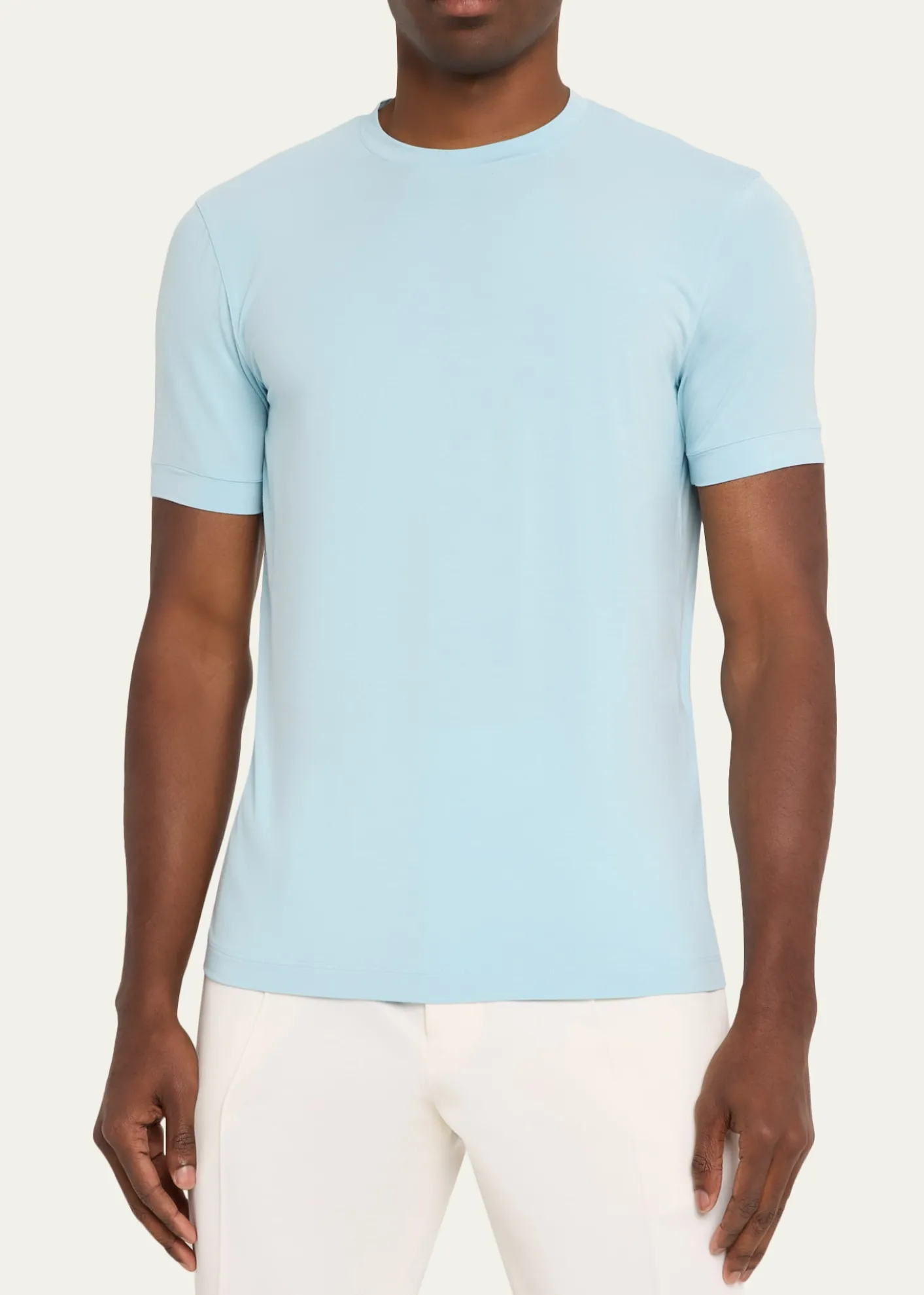 Giorgio ArmaniMen's Short-Sleeved Cotton Jersey T-Shirt