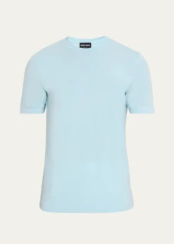 Giorgio ArmaniMen's Short-Sleeved Cotton Jersey T-Shirt