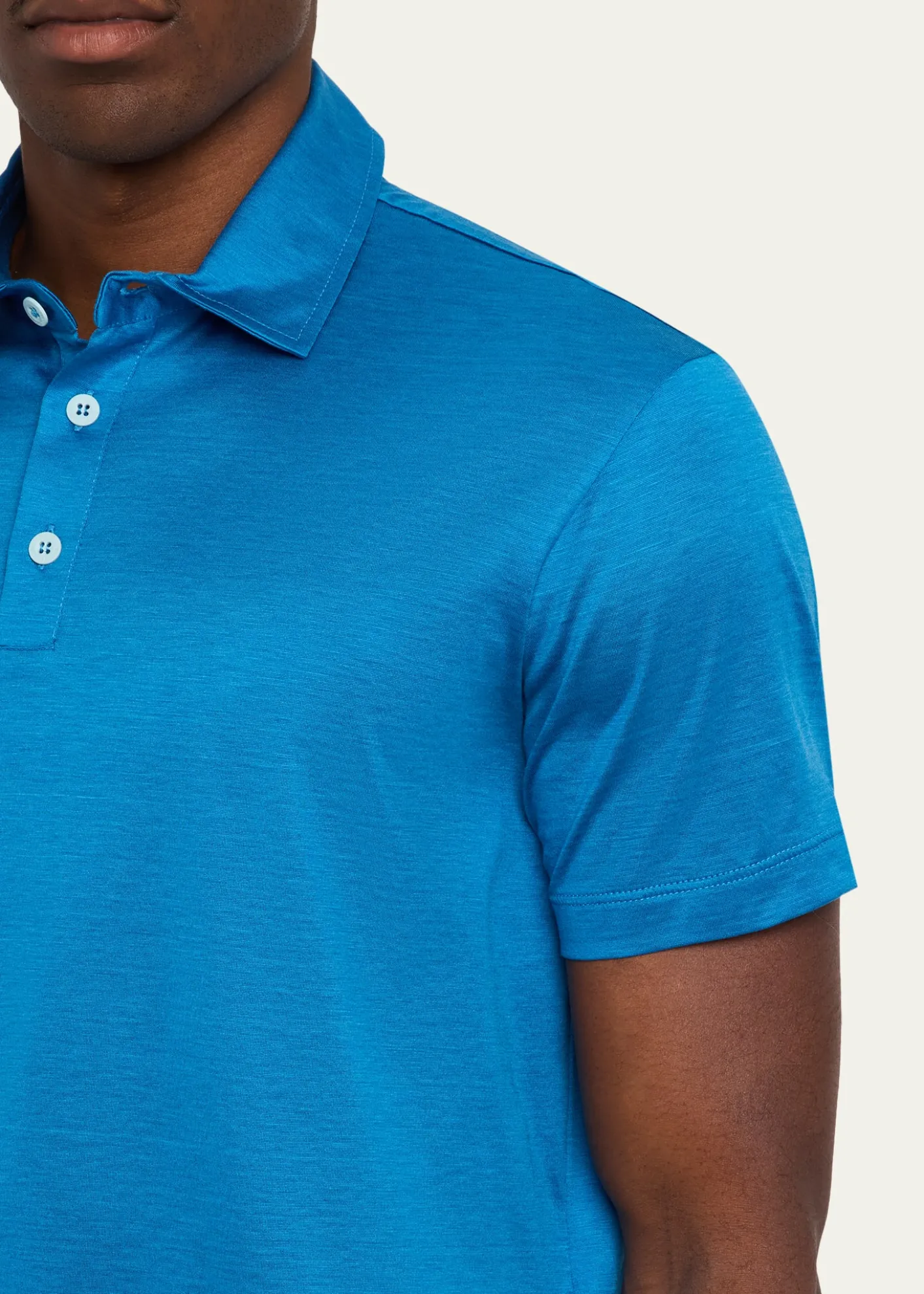 Giorgio ArmaniMen's Silk and Cotton Polo Shirt