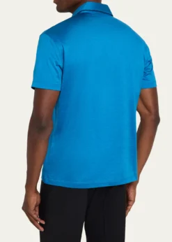 Giorgio ArmaniMen's Silk and Cotton Polo Shirt