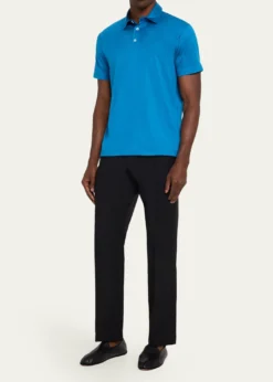 Giorgio ArmaniMen's Silk and Cotton Polo Shirt