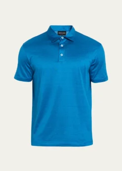 Giorgio ArmaniMen's Silk and Cotton Polo Shirt