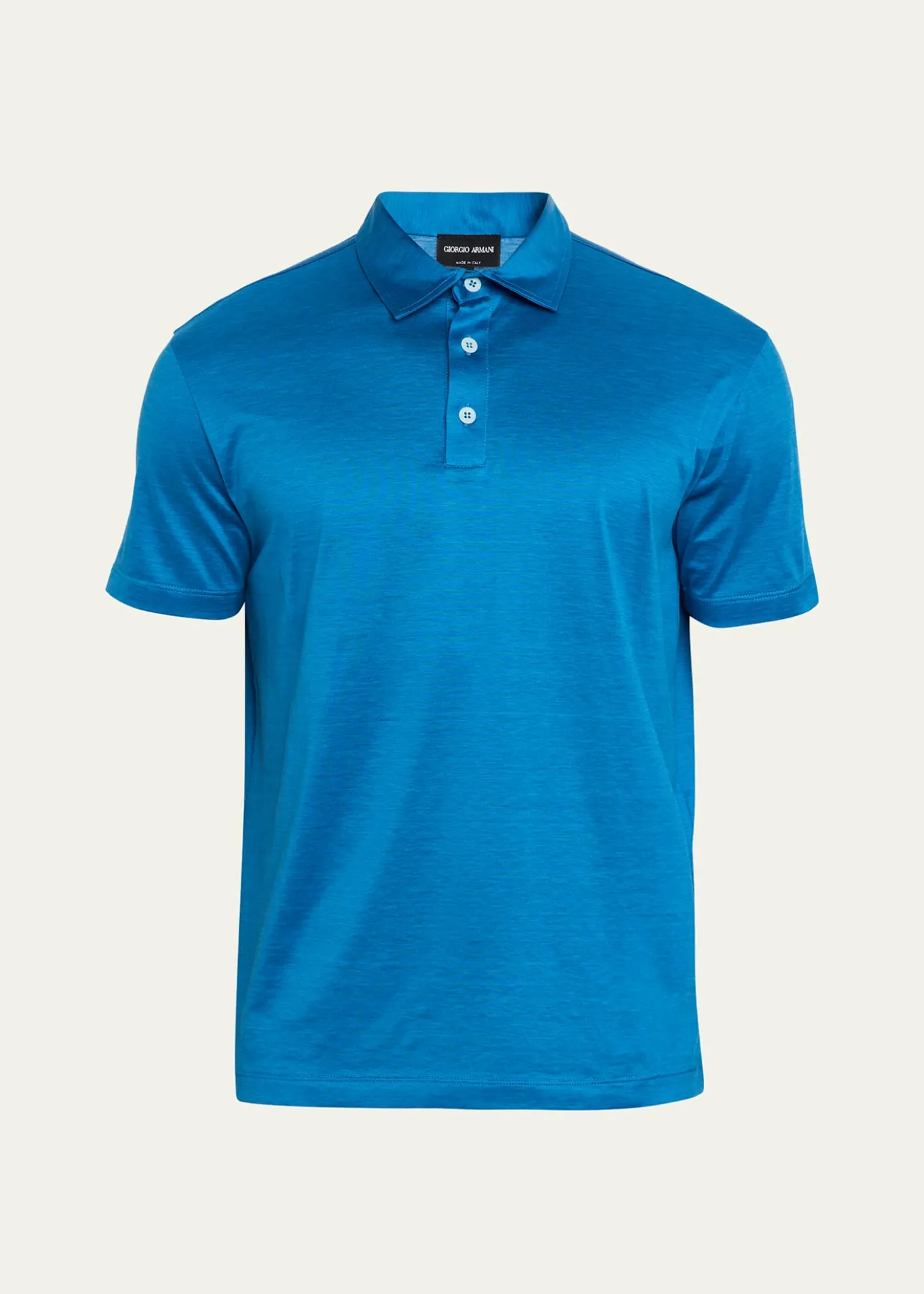 Giorgio ArmaniMen's Silk and Cotton Polo Shirt