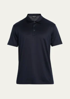 Giorgio ArmaniMen's Silk and Cotton Polo Shirt