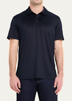 Giorgio ArmaniMen's Silk and Cotton Polo Shirt