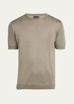 Giorgio ArmaniMen's Silk-Cotton Crew T-Shirt