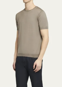 Giorgio ArmaniMen's Silk-Cotton Crew T-Shirt