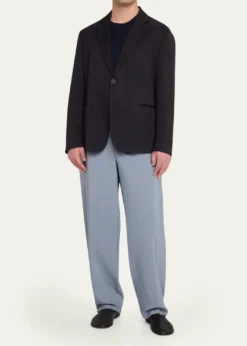 Giorgio ArmaniMen's Silk Wide-Leg Trousers