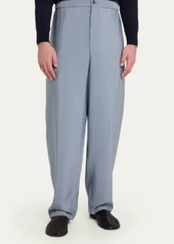 Giorgio ArmaniMen's Silk Wide-Leg Trousers